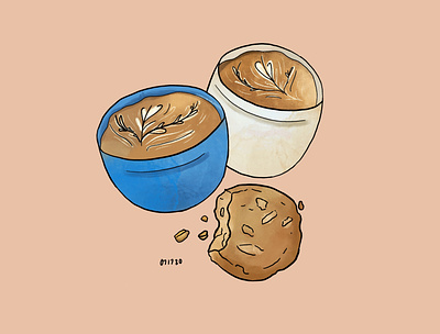 Food We Look Forward To coffee food food illustration illustration latte art