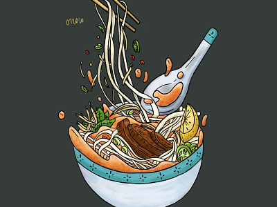 Food We Look Forward To food illustration illustration pho vietnamese