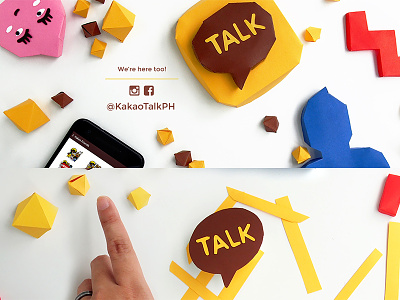 Kakao Kulit craft desk fun kakao kakaotalk kirigami paper craft paper sculpture polyhedrons