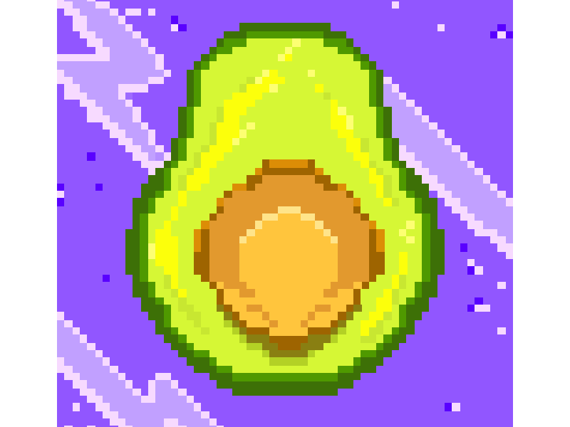 Avocadope 8bit avocado fruit game game design pixel art pixels