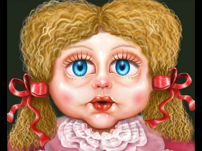 Chulbull colors concept doll drawing figure girl horror painting portrait