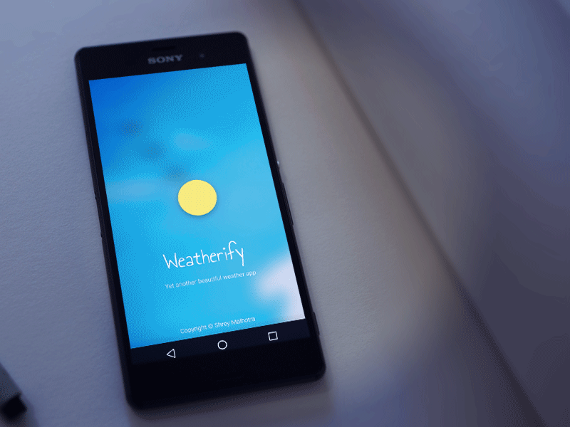 Weatherify android clouds design material design mobile ui rain ui ux weather weatherify