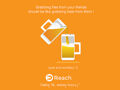 Reach - Making file sharing breezy ! app creative design poster reach social media