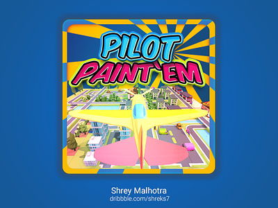 Pilot Paint'em airplane game design games icon mobile game painting pilot ui ux