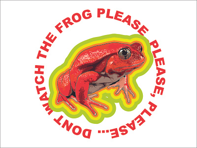 red frog. please dont watch it animal branding design graphic design icon illustration logo vector