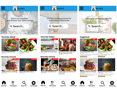 Food Blog - Mobile Design blog food food blog graphic design mobile mobile design ui ux ux design
