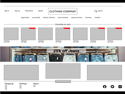 Clothing Company - Desktop clothing graphic design mobile design ui ui design ux ux design web design