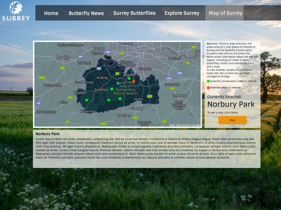 Butterfly Website - Map