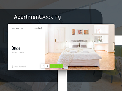 Apartment booking modal UI