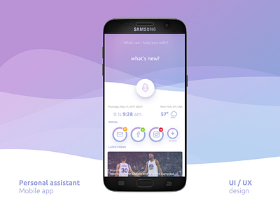 Personal assistant UI design