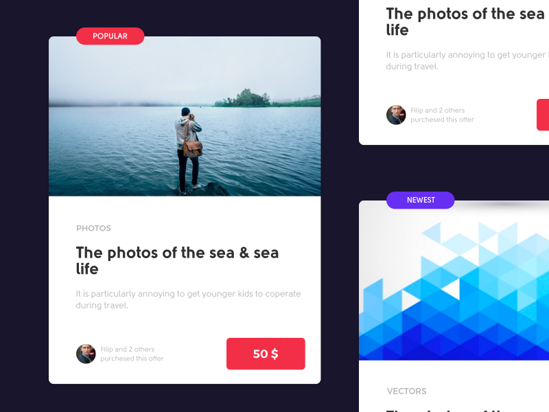 Featured product modal UI by Filip Mramor on Dribbble