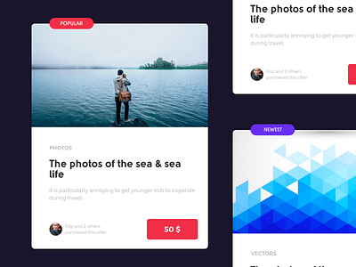 Featured product modal UI