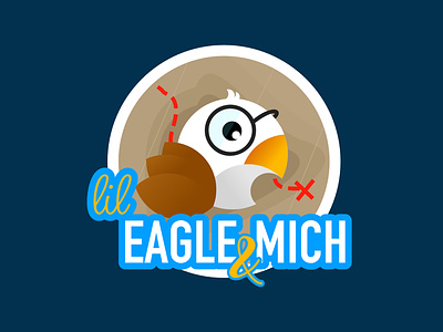 Lil Eagle & Mich branding design eagle icon illustration logo tresure