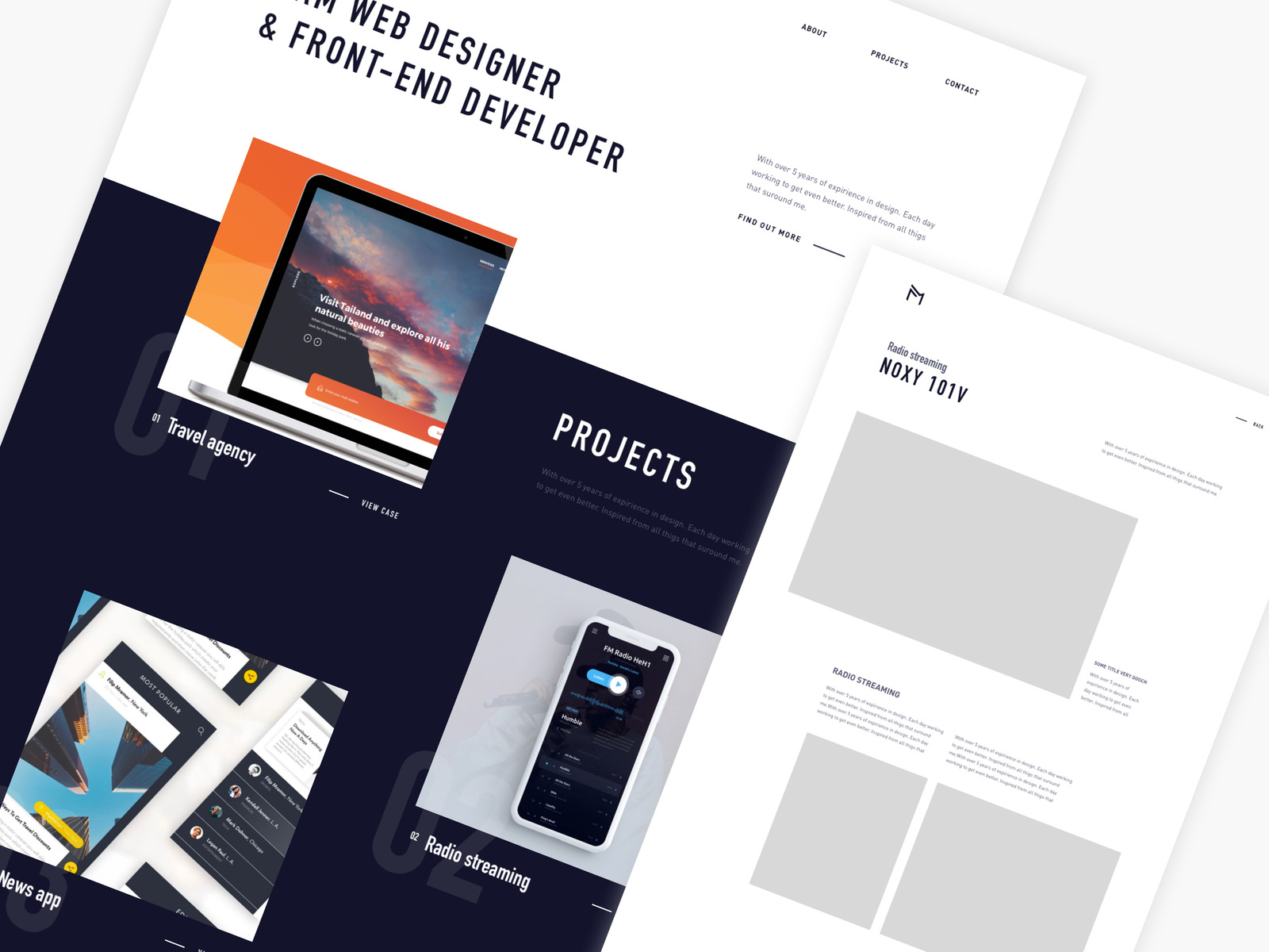 Personal website by Filip Mramor on Dribbble