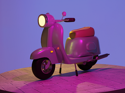 Vespa Scooter 3D Model