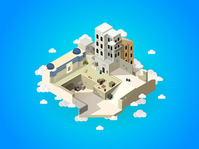 Isometric Illustration of Dust 2