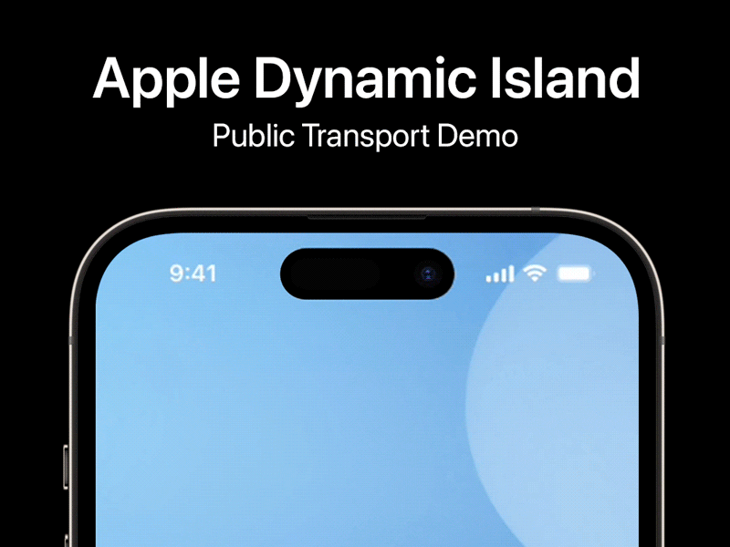 Apple Dynamic Island Public Transport Demo adobe xd animation apple dynamic island ios 16 iphone 14 pro live activities ui ux