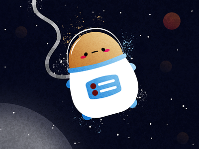 Astro Tayto Potato cute illustration nasa potato space tayto