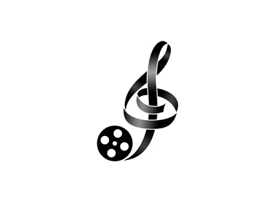 Music In Film Logo clef film film reel logo music