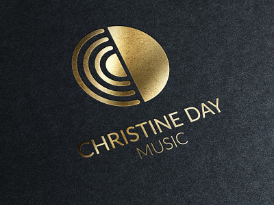 Christine Day Logo branding design logo musician round simplicity