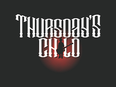 Thursday's Child Logo branding design guitar logo music music player red rock band typography vector