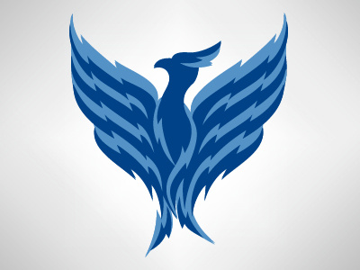 Phoenix Electric Rev2 bird blue bolt electric electricity lightning phoenix