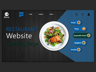 Restaurant Landing Page animation app branding design graphic design illustration ui ux