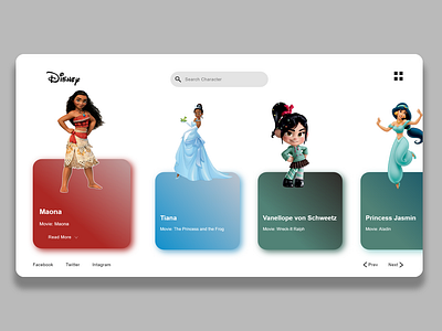 Disney Character introduction Site