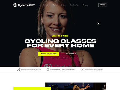 CycleMasters - Home branding cycling sport ui uidesign visual design web website