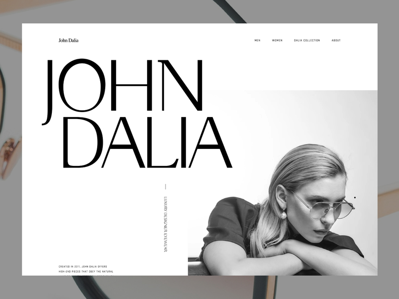 JohnDalia - Home branding concept design layout ui web website