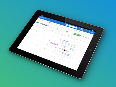 iPad calendar calendar clean interface ios ipad lab planning ui