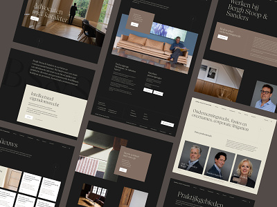 Bergh Stoop & Sanders - Overview branding clean dark design ui web webdesign website