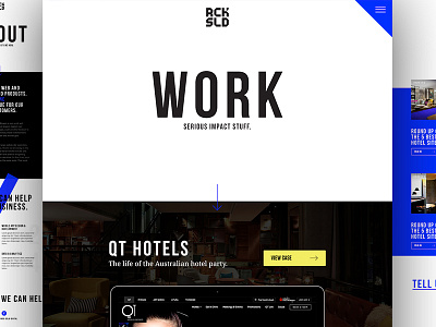 Rock Solid Digital | Work blue bold detail freelance web website work