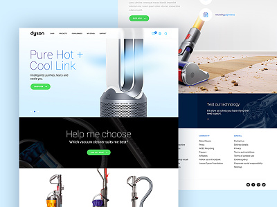 Dyson cleaners dyson personal redesign ui web website