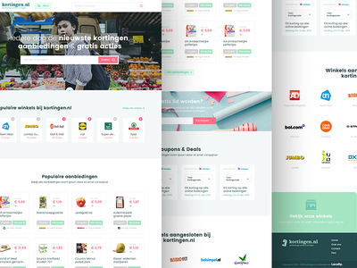 Homepage deals desktop flat food green homepage products responsive ui web