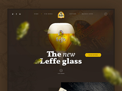 Leffe 🍺 - Concept beer brown concept design leffe ui web website yellow