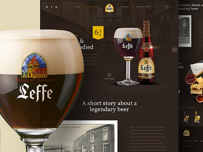 Leffe Brown - Concept beer brown concept design leffe redesign ui web website