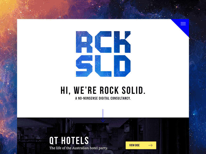 Rock Solid Digital | Homepage agency blue design desktop digital hongkong web