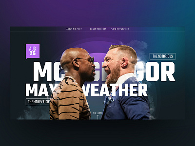 McGregor vs. Mayweather boxing design desktop fight mayweather mcgregor ui web