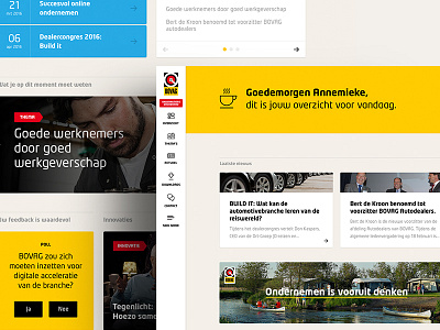 BOVAG - Dashboard dashboard desktop dutch interface members ui yellow