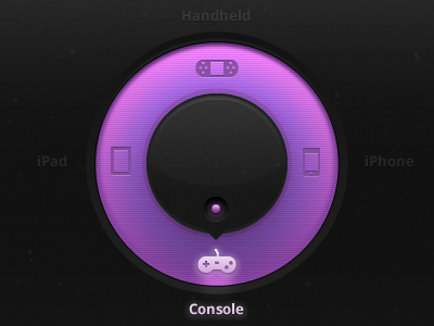 Dark dial button button dark dial gaming interface purple ui
