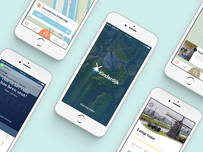 The Kinderdijk app android app design ios iphone mobile ui