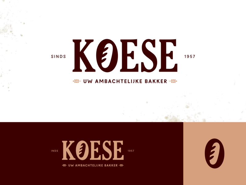 Bakkerij Koese 🥖 bakery branding brown design dutch identity illustration logo