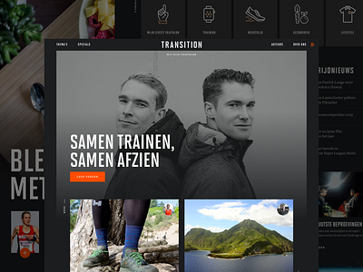 Transition - Homepage dark design magazine ui web website websites