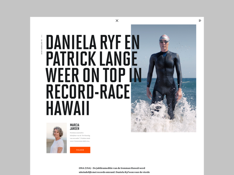 Transition - Article dark design desktop layout magazine ui web website