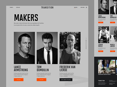 Transition - Makers design desktop layout magazine netherlands sport type typography ui web website