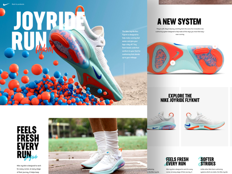 Nike Joyride Run 👟 clean concept design desktop nike ui ux web website white