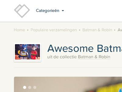 Collection detail [WIP] awesome batman brown collection detail flat robin ui web