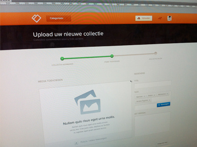 Upload clean collection new orange ui upload web
