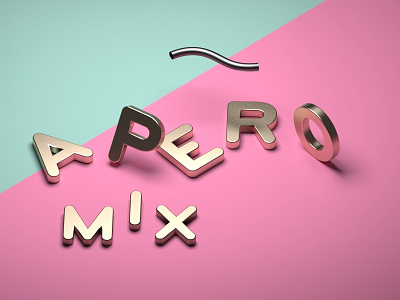 APERO MIX 3d design isometric modeling typography